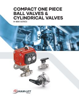 Compact One Piece Ball Valves & Cylindrical Valves - H-800 Series